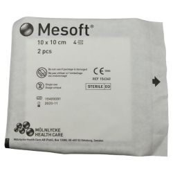 Mesoft Vlieskompresse 10x10cm - 2ST - AUFGELASSEN