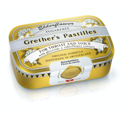 Grethers Pastilles Elderflower zuckerfrei 110G