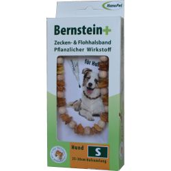 HanuPet Bernsteinkette+ S Hund - 25-30cm - AUFGELASSEN 