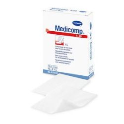 Hartmann Medicomp Vliesstoffkompressen 4-fach unsteril 10x10cm